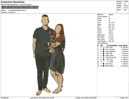 Couple and Dog no face