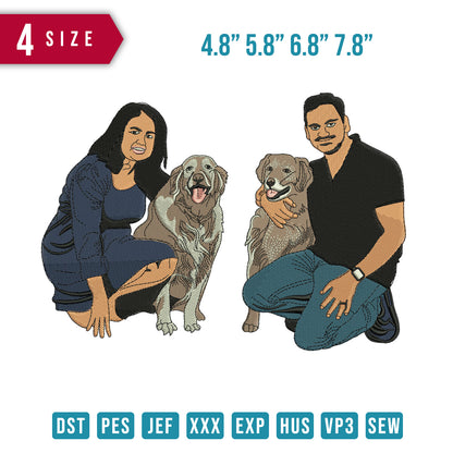 Couple And Dogs