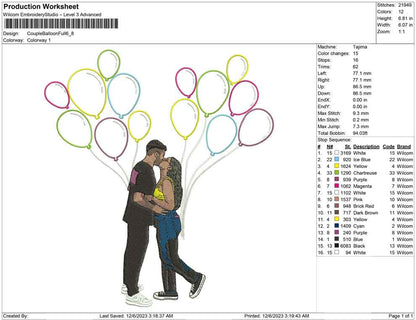 Couple Balloon full