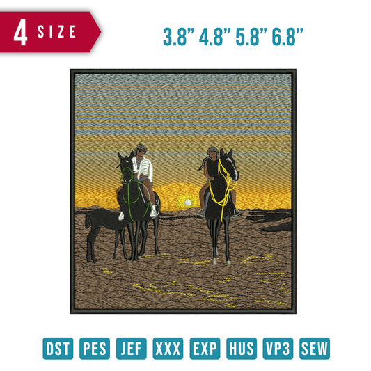 Couple Horse Desert