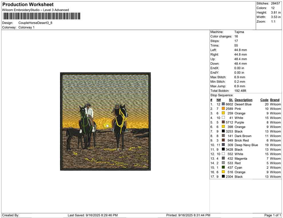 Couple Horse Desert