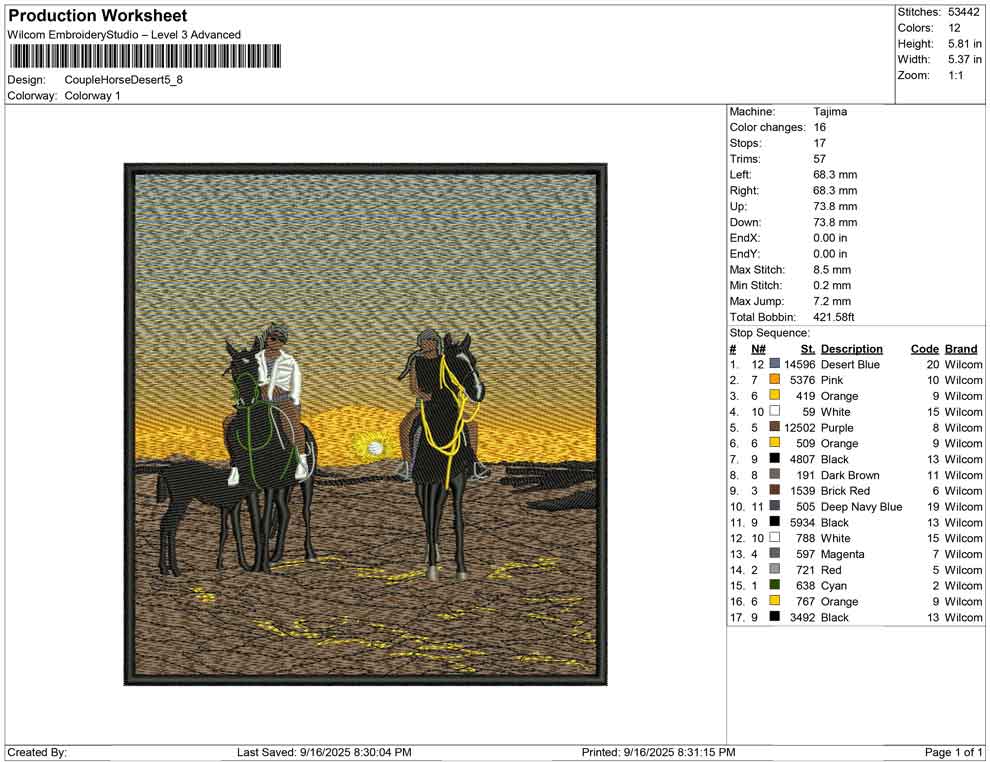 Couple Horse Desert