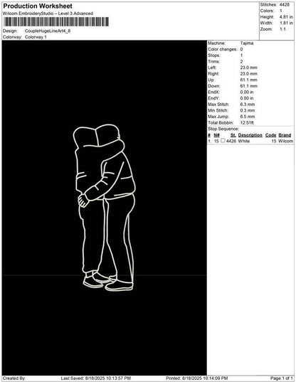 Couple Huge Line Art