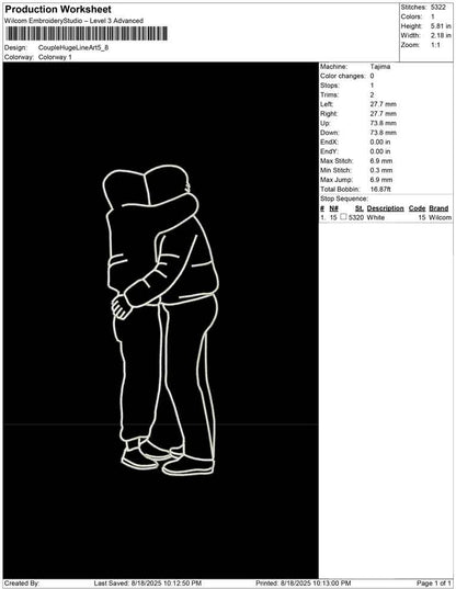 Couple Huge Line Art