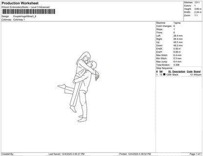 Couple Huge outline