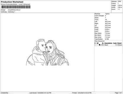 Couple Kiss Line