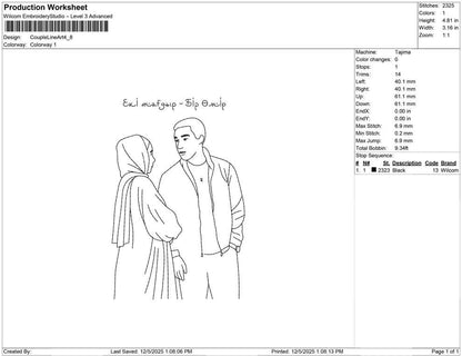 Couple Line Art