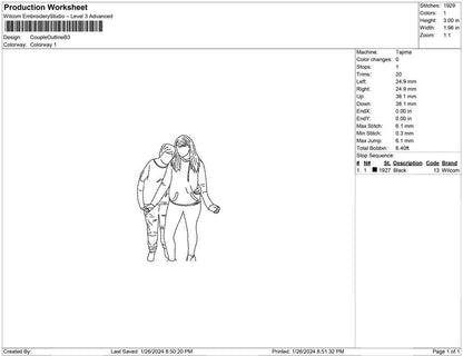 Couple outline B