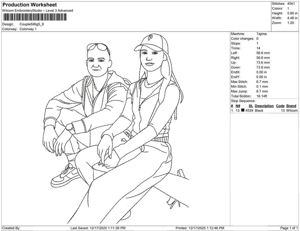 Couple sitting line art