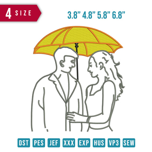 Couple Under Umbrella