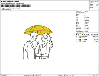 Couple Under Umbrella