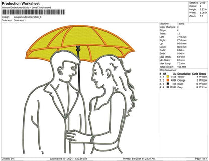 Couple Under Umbrella