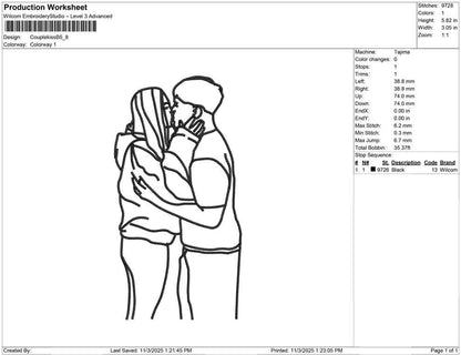 Couple kiss B