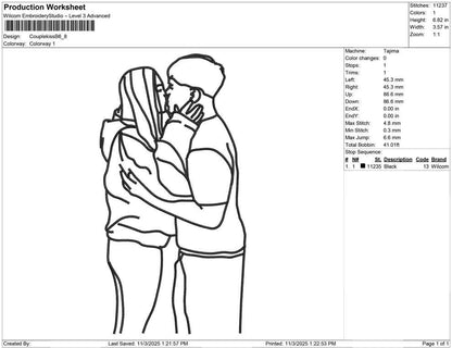 Couple kiss B