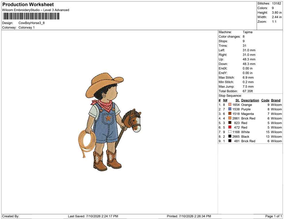 Cow Boy Horse
