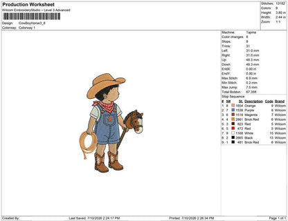 Cow Boy Horse