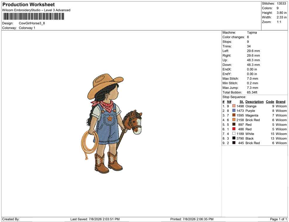 Cow Girl Horse
