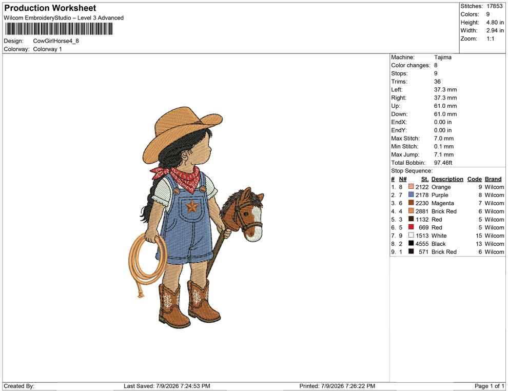 Cow Girl Horse
