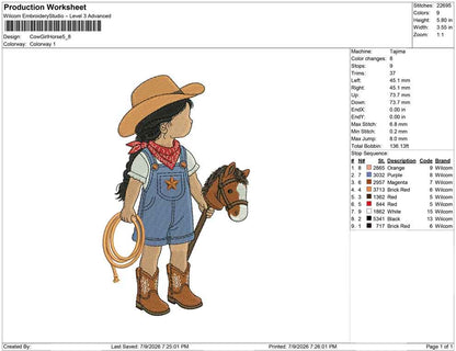 Cow Girl Horse
