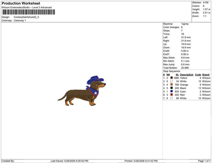 Cowboy Dachshund
