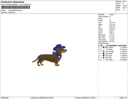 Cowboy Dachshund