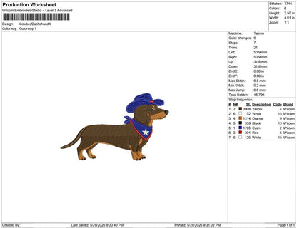 Cowboy Dachshund