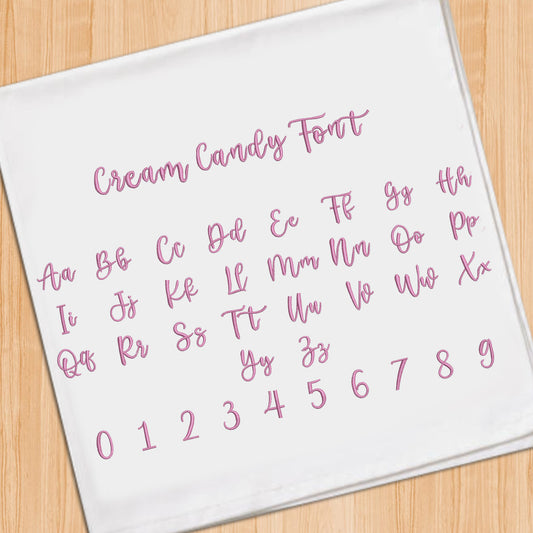 Cream Candy Embroidey Font