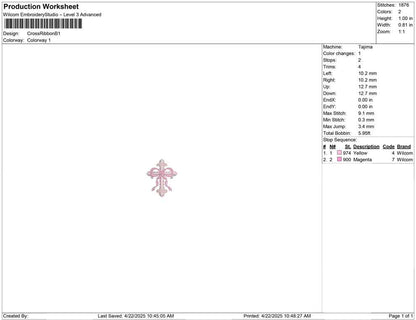 Cross Ribbon B