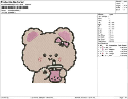 Cute Bear Boba