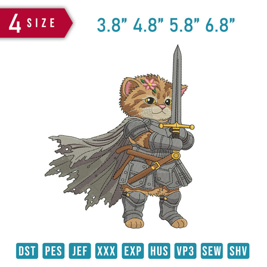 Cute Knight Cat