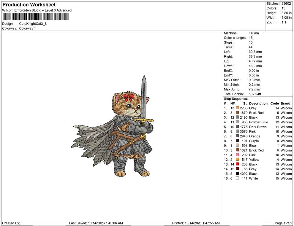 Cute Knight Cat