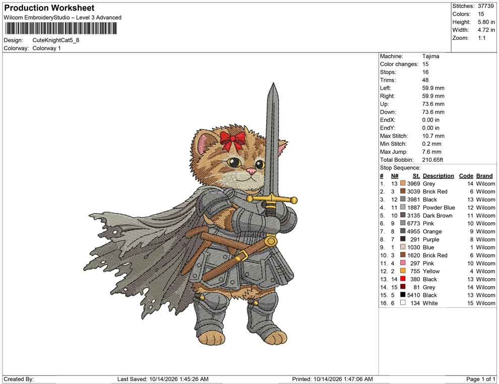 Cute Knight Cat