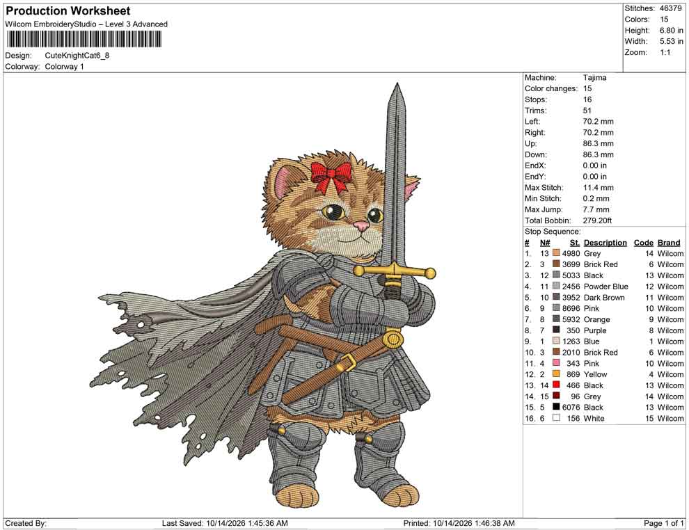 Cute Knight Cat