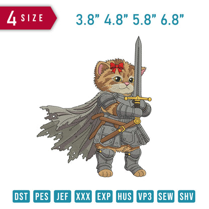 Cute Knight Cat