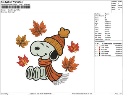 Cute Snoopy Fall