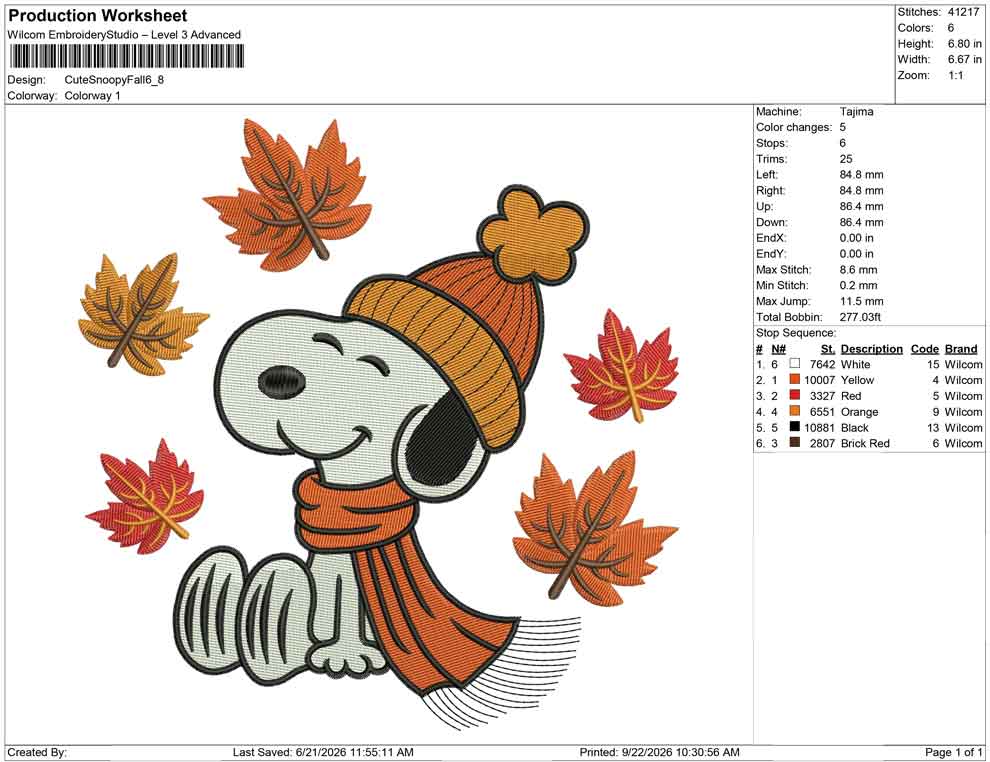 Cute Snoopy Fall