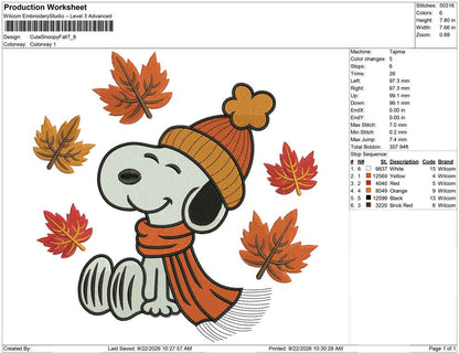 Cute Snoopy Fall