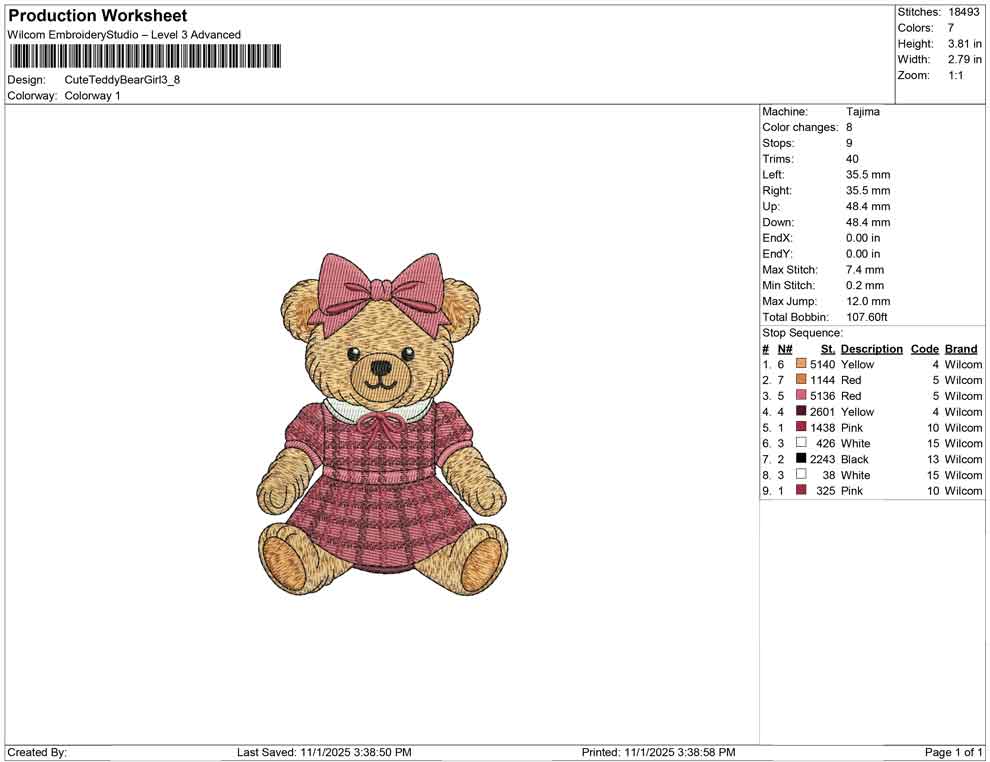 Cute Teddy Bear Girl