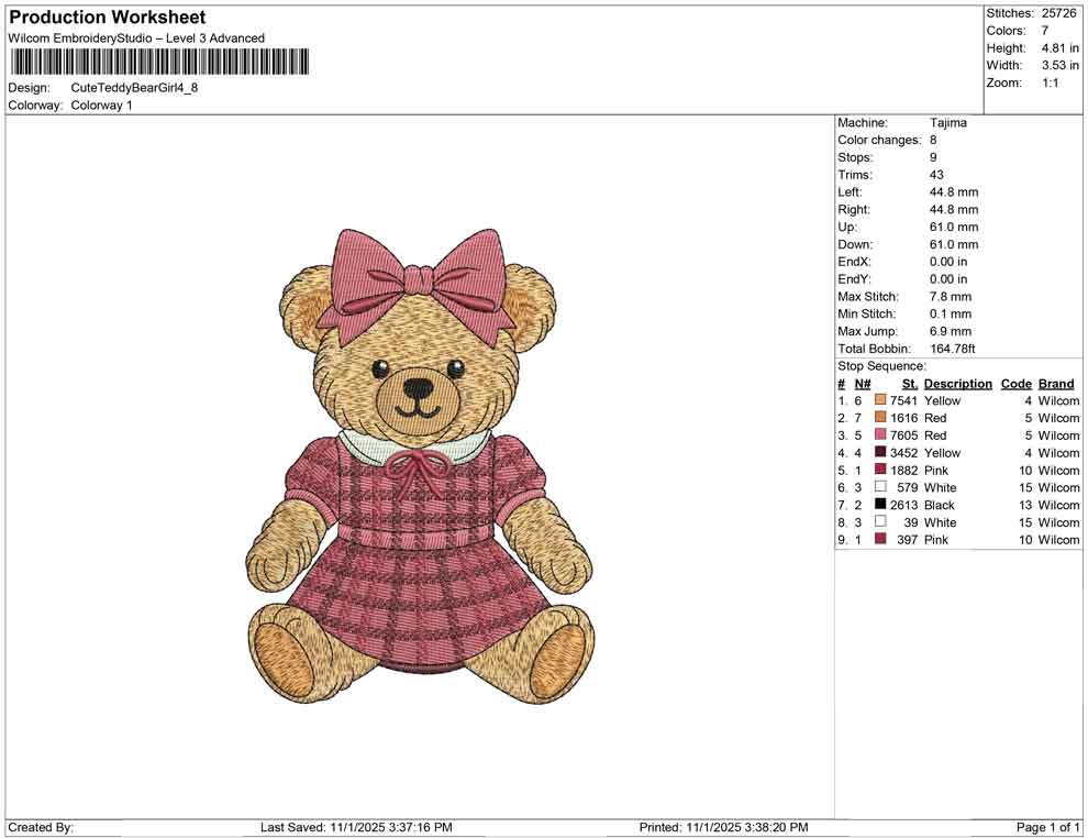 Cute Teddy Bear Girl