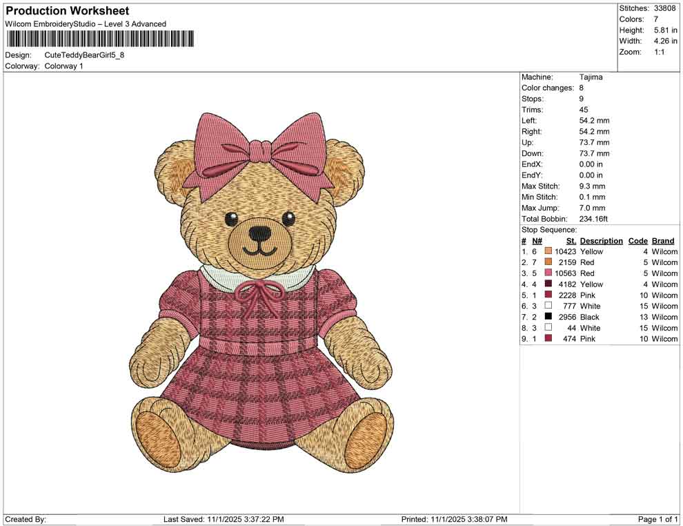 Cute Teddy Bear Girl