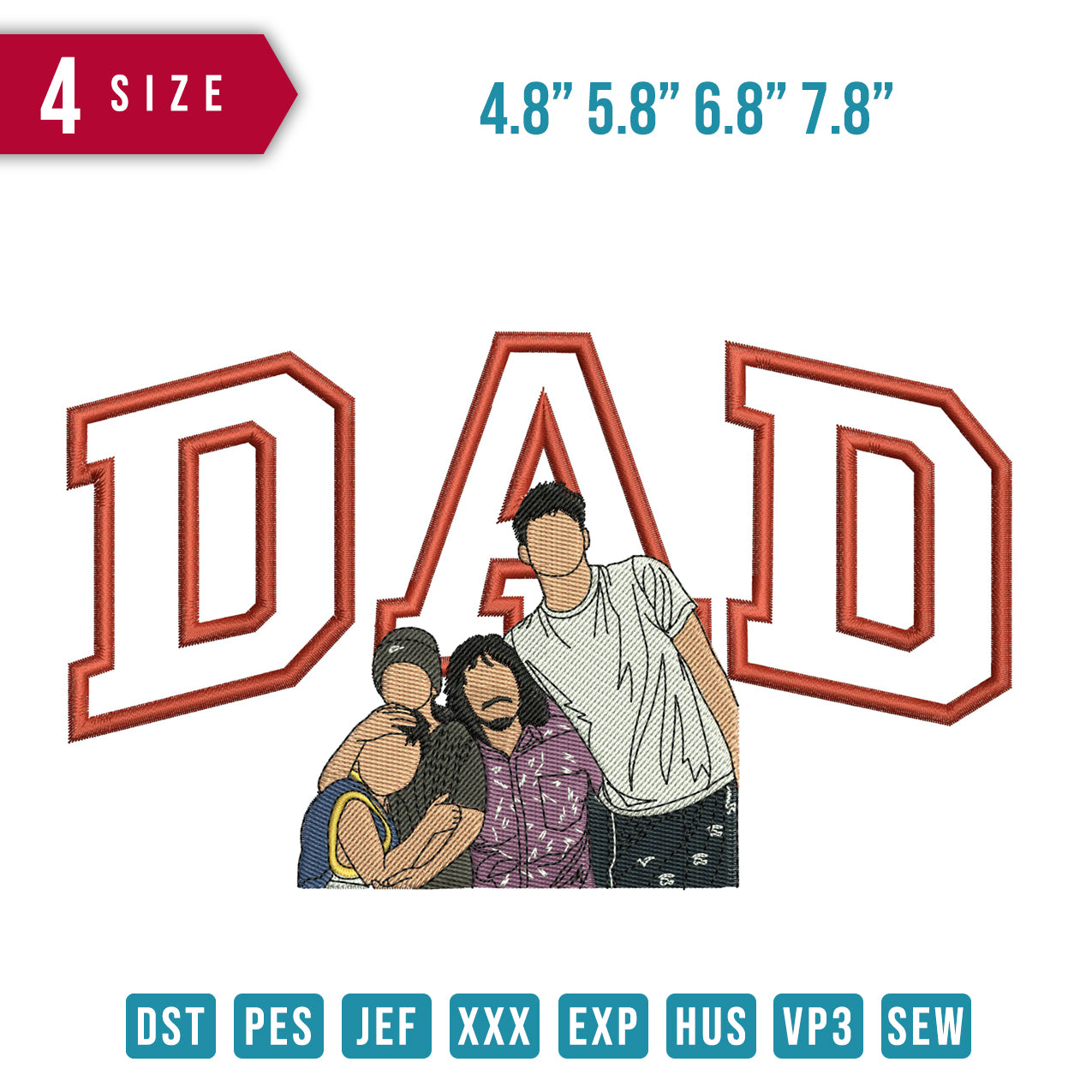 DAD 4 fam Mustache