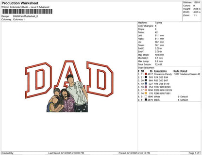 DAD 4 fam Mustache
