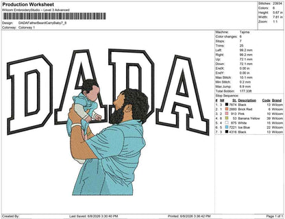 DADA Father Beard Carry Baby