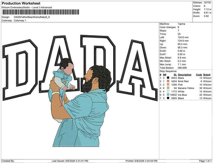 DADA Father Beard Carry Baby
