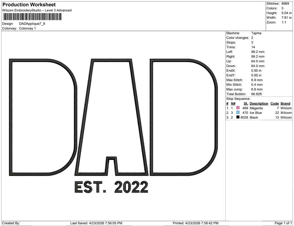 DAD Applique