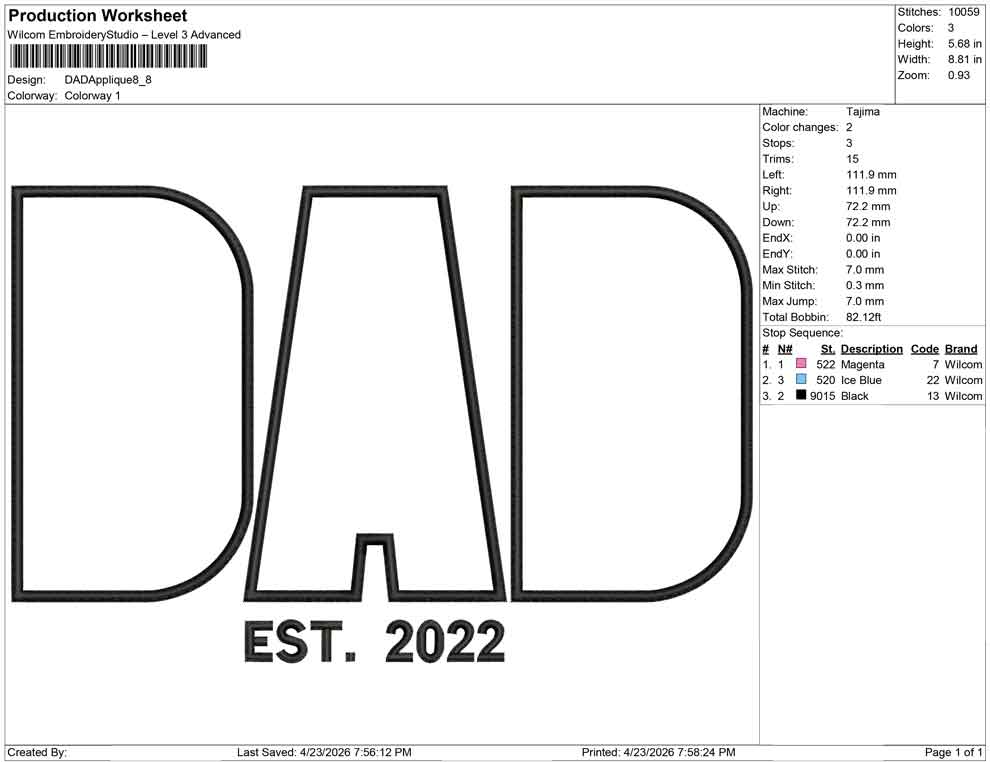 DAD Applique