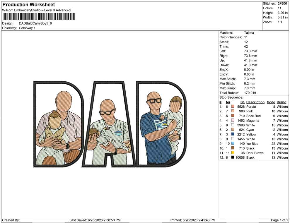 DAD Bald Carry Boy