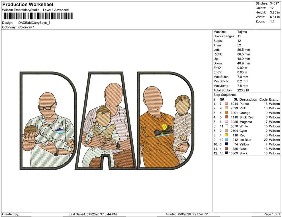 DAD Bald Carry Boy
