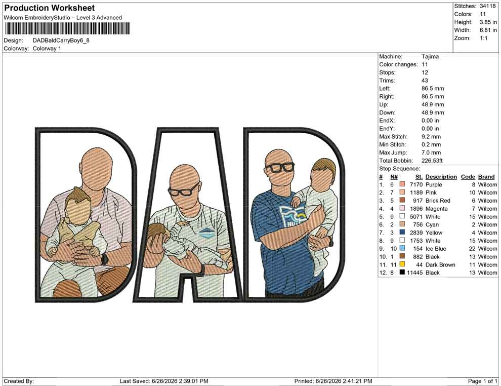 DAD Bald Carry Boy