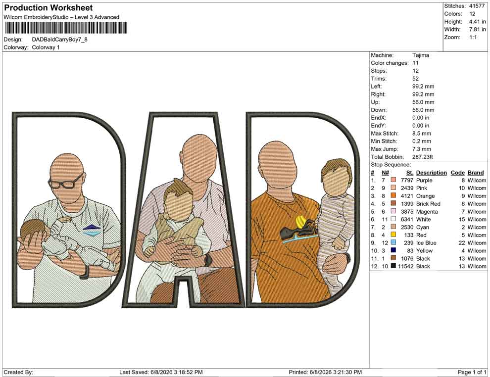 DAD Bald Carry Boy